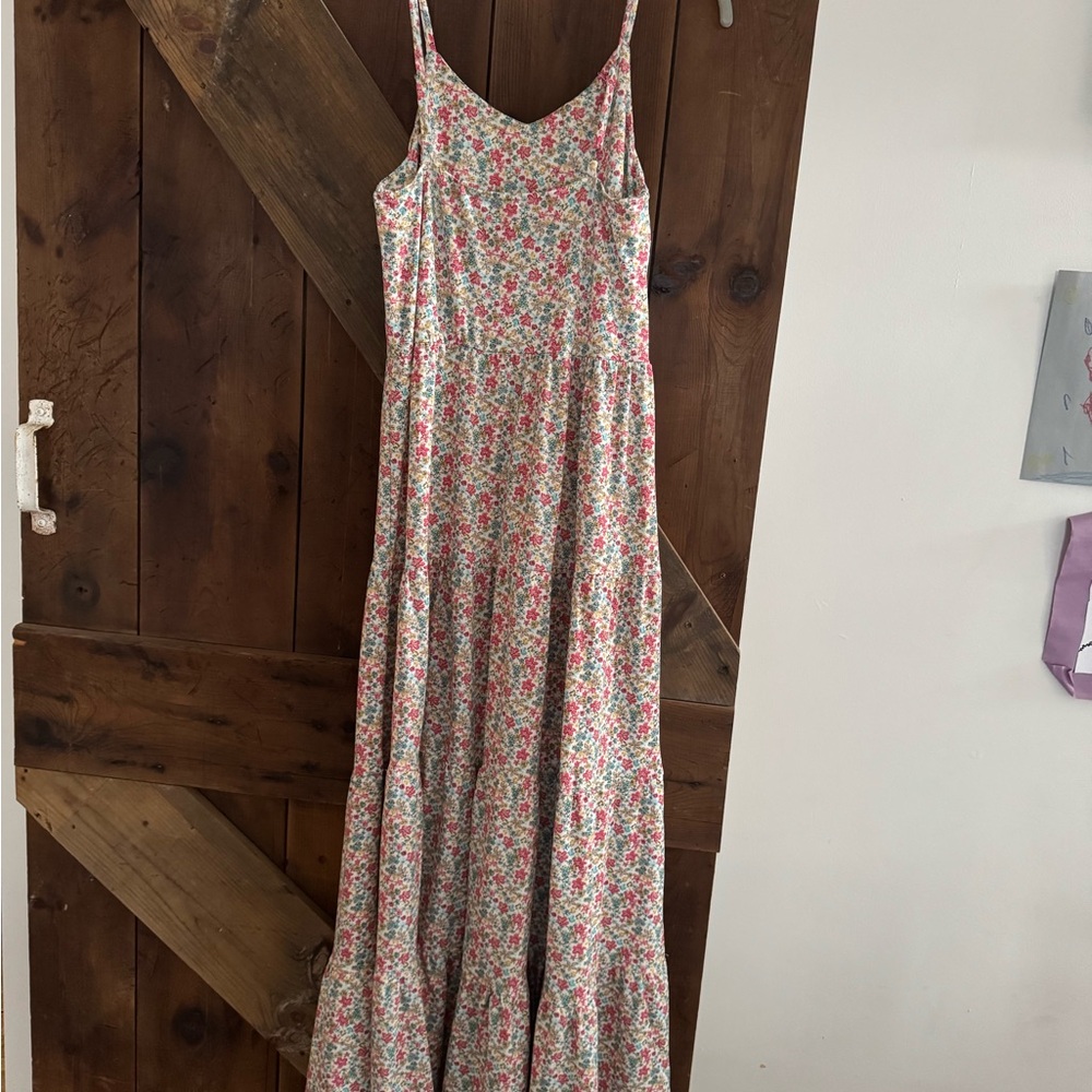 Monteau Floral Maxi Dress - Pink and White - Picture 5 of 6